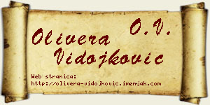 Olivera Vidojković vizit kartica